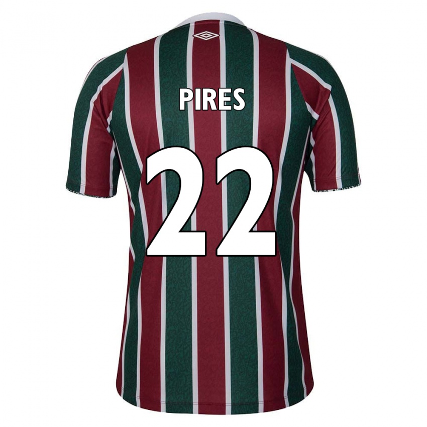 Kinder Gabriel Pires #22 Grün Kastanienbraun Weiß Heimtrikot Trikot 2024/25 T-Shirt Österreich