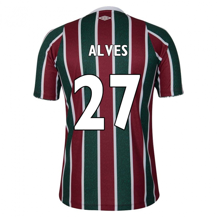 Kinder Felipe Alves #27 Grün Kastanienbraun Weiß Heimtrikot Trikot 2024/25 T-Shirt Österreich