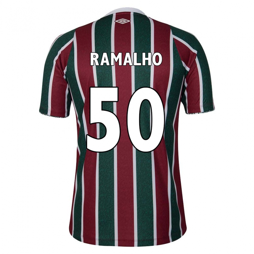 Kinder Gustavo Ramalho #50 Grün Kastanienbraun Weiß Heimtrikot Trikot 2024/25 T-Shirt Österreich