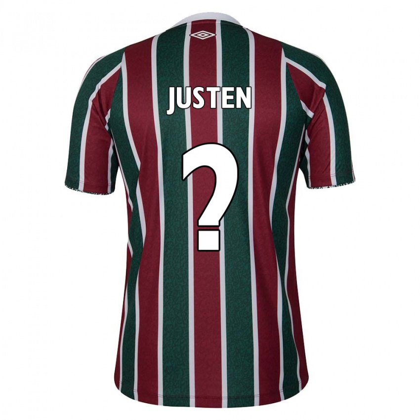 Kinder Justen #0 Grün Kastanienbraun Weiß Heimtrikot Trikot 2024/25 T-Shirt Österreich