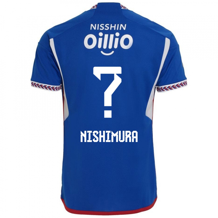 Kinder Takuma Nishimura #0 Blau Weiß Rot Heimtrikot Trikot 2024/25 T-Shirt Österreich