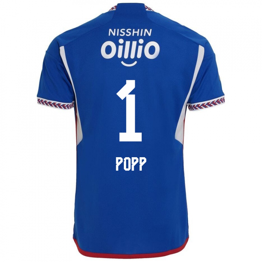 Kinder William Popp #1 Blau Weiß Rot Heimtrikot Trikot 2024/25 T-Shirt Österreich