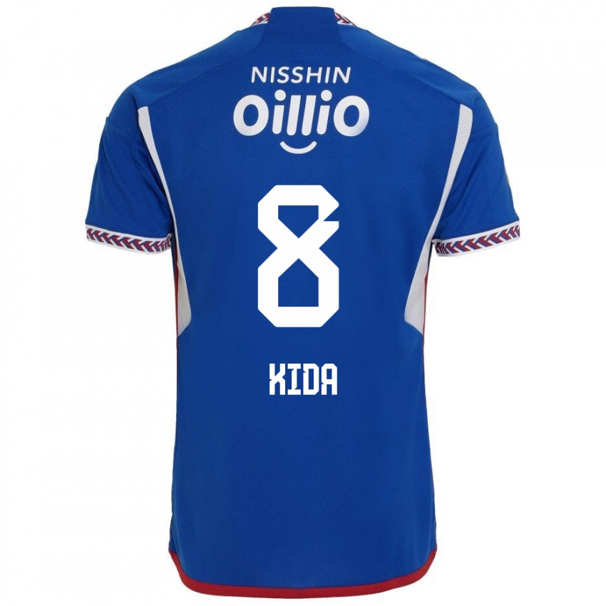 Kinder Takuya Kida #8 Blau Weiß Rot Heimtrikot Trikot 2024/25 T-Shirt Österreich