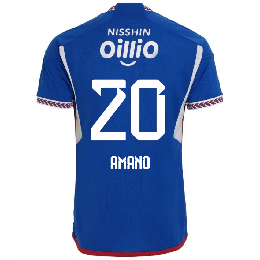 Kinder Jun Amano #20 Blau Weiß Rot Heimtrikot Trikot 2024/25 T-Shirt Österreich