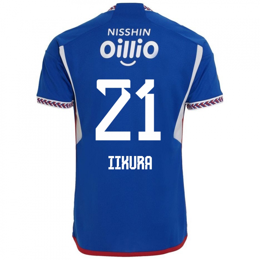 Kinder Hiroki Iikura #21 Blau Weiß Rot Heimtrikot Trikot 2024/25 T-Shirt Österreich