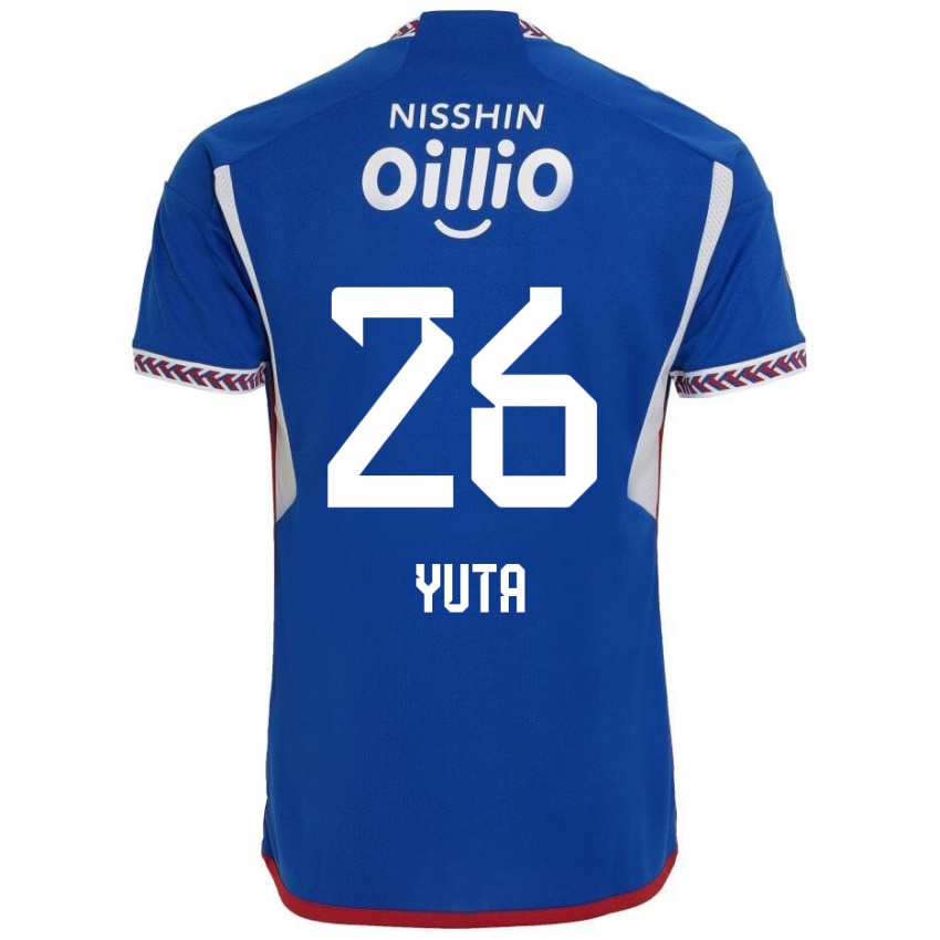 Kinder Yuta Koike #26 Blau Weiß Rot Heimtrikot Trikot 2024/25 T-Shirt Österreich