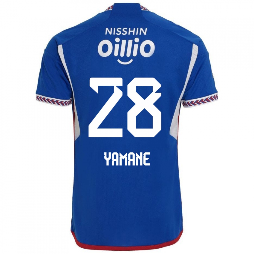 Kinder Riku Yamane #28 Blau Weiß Rot Heimtrikot Trikot 2024/25 T-Shirt Österreich