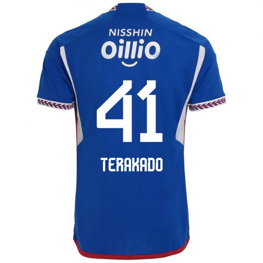 Kinder Riku Terakado #41 Blau Weiß Rot Heimtrikot Trikot 2024/25 T-Shirt Österreich