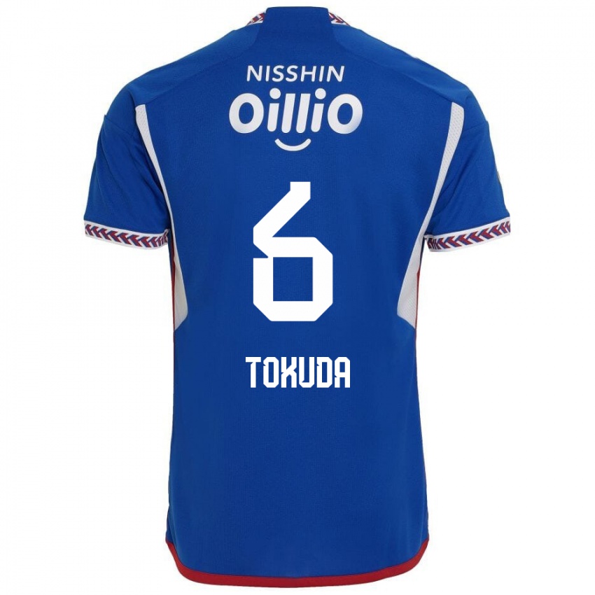 Kinder Yuma Tokuda #6 Blau Weiß Rot Heimtrikot Trikot 2024/25 T-Shirt Österreich