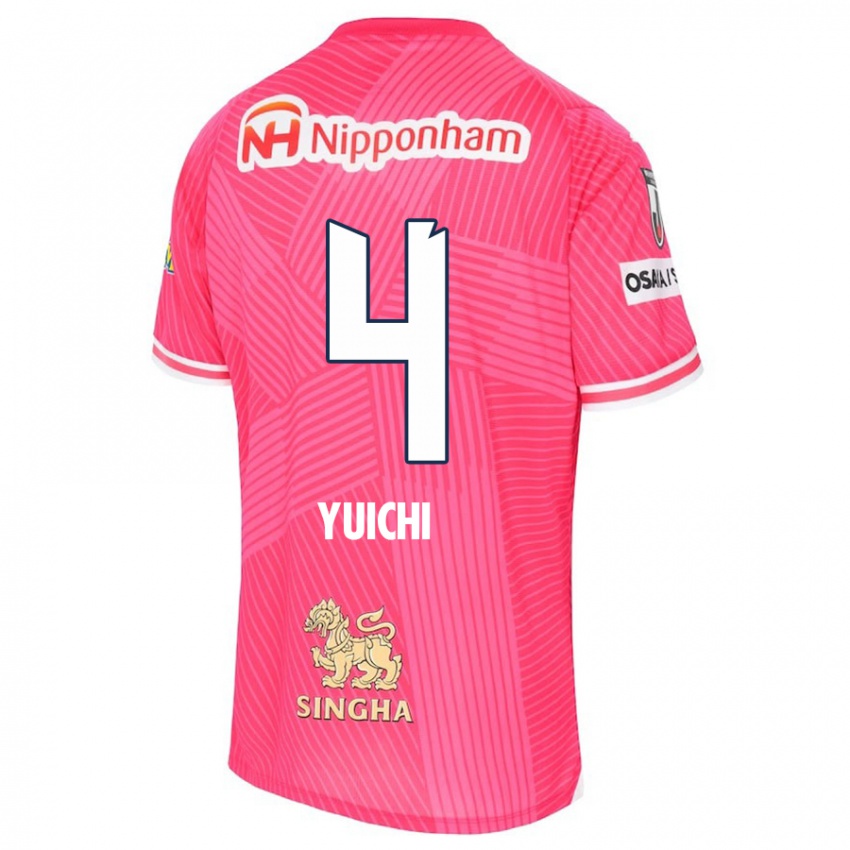 Kinder Yuichi Hirano #4 Rosa Weiß Heimtrikot Trikot 2024/25 T-Shirt Österreich