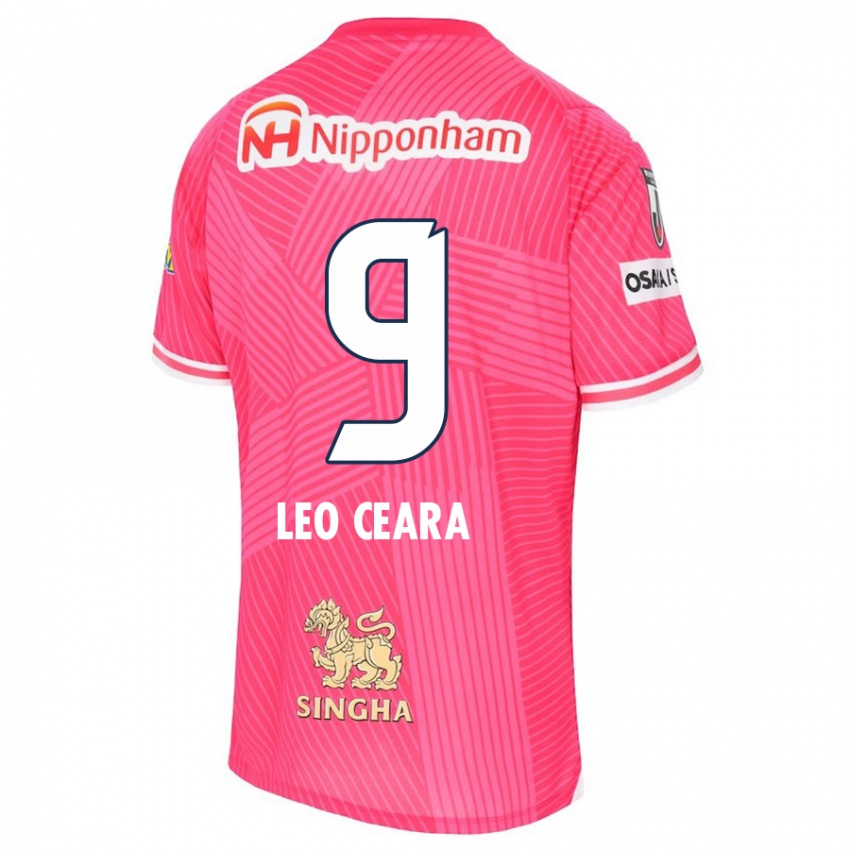 Kinder Léo Ceará #9 Rosa Weiß Heimtrikot Trikot 2024/25 T-Shirt Österreich