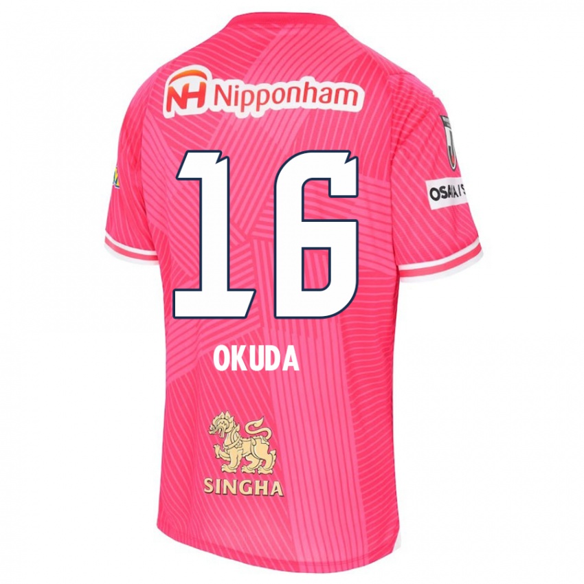 Kinder Hayato Okuda #16 Rosa Weiß Heimtrikot Trikot 2024/25 T-Shirt Österreich