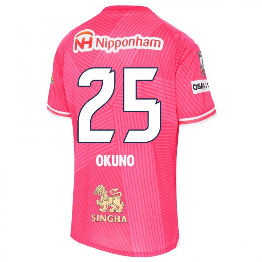 Kinder Hiroaki Okuno #25 Rosa Weiß Heimtrikot Trikot 2024/25 T-Shirt Österreich