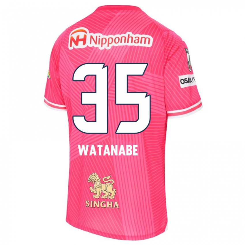 Kinder Ryo Watanabe #35 Rosa Weiß Heimtrikot Trikot 2024/25 T-Shirt Österreich