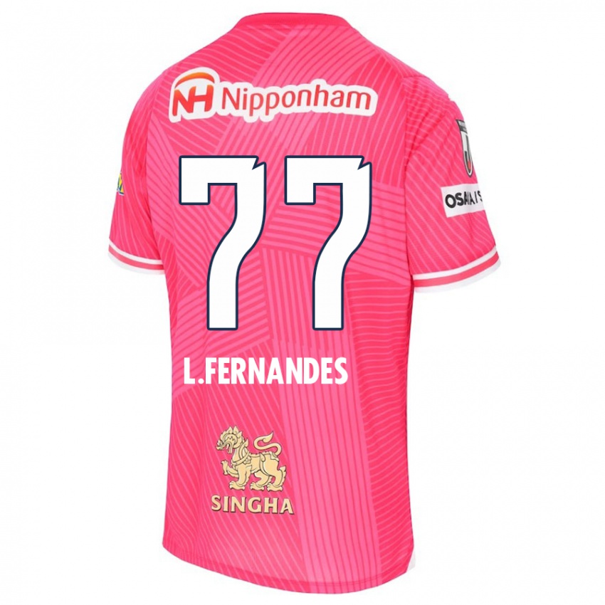 Kinder Lucas Fernandes #77 Rosa Weiß Heimtrikot Trikot 2024/25 T-Shirt Österreich