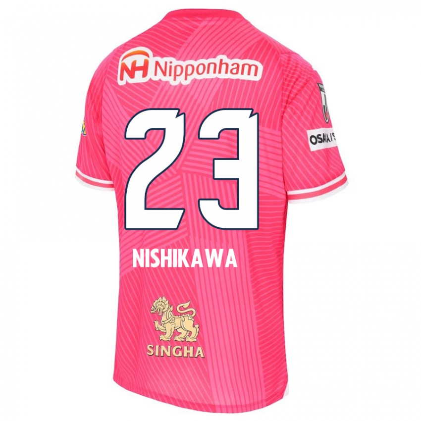 Kinder Hiroki Nishikawa #23 Rosa Weiß Heimtrikot Trikot 2024/25 T-Shirt Österreich