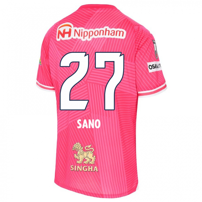 Kinder Taiki Sano #27 Rosa Weiß Heimtrikot Trikot 2024/25 T-Shirt Österreich