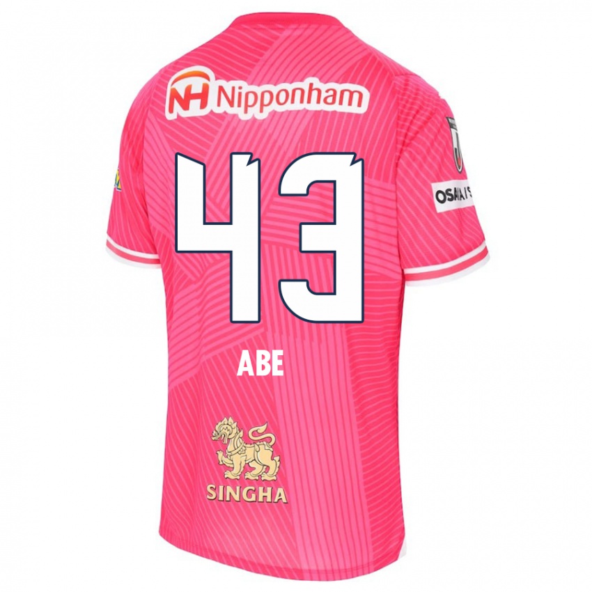 Kinder Yosei Abe #43 Rosa Weiß Heimtrikot Trikot 2024/25 T-Shirt Österreich