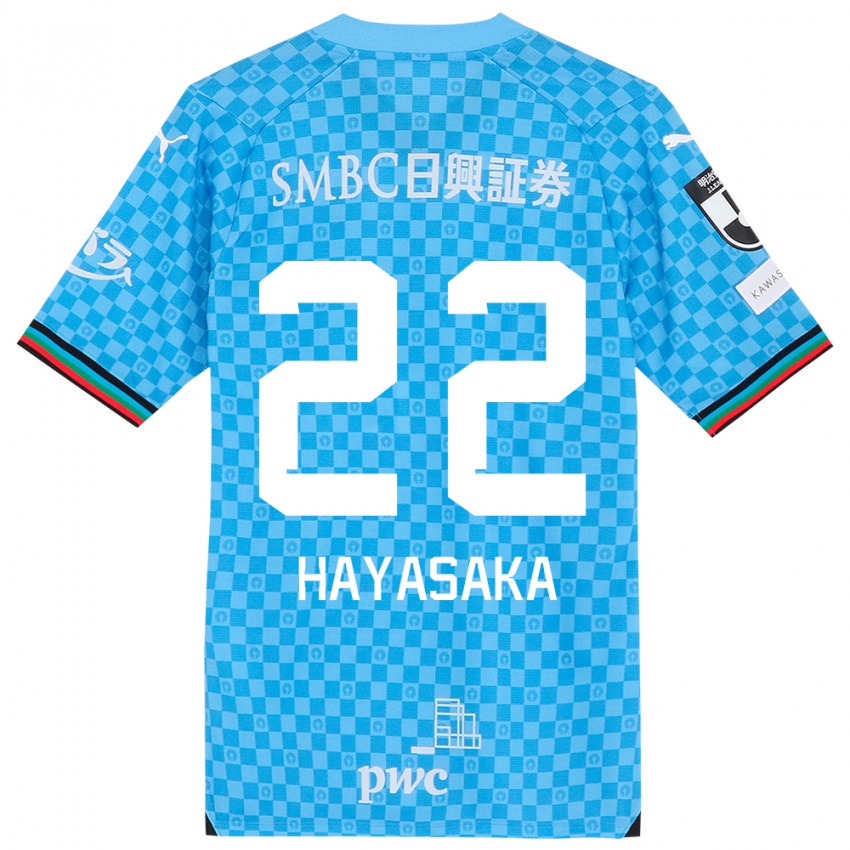 Kinder Yuki Hayasaka #22 Azurblau Heimtrikot Trikot 2024/25 T-Shirt Österreich