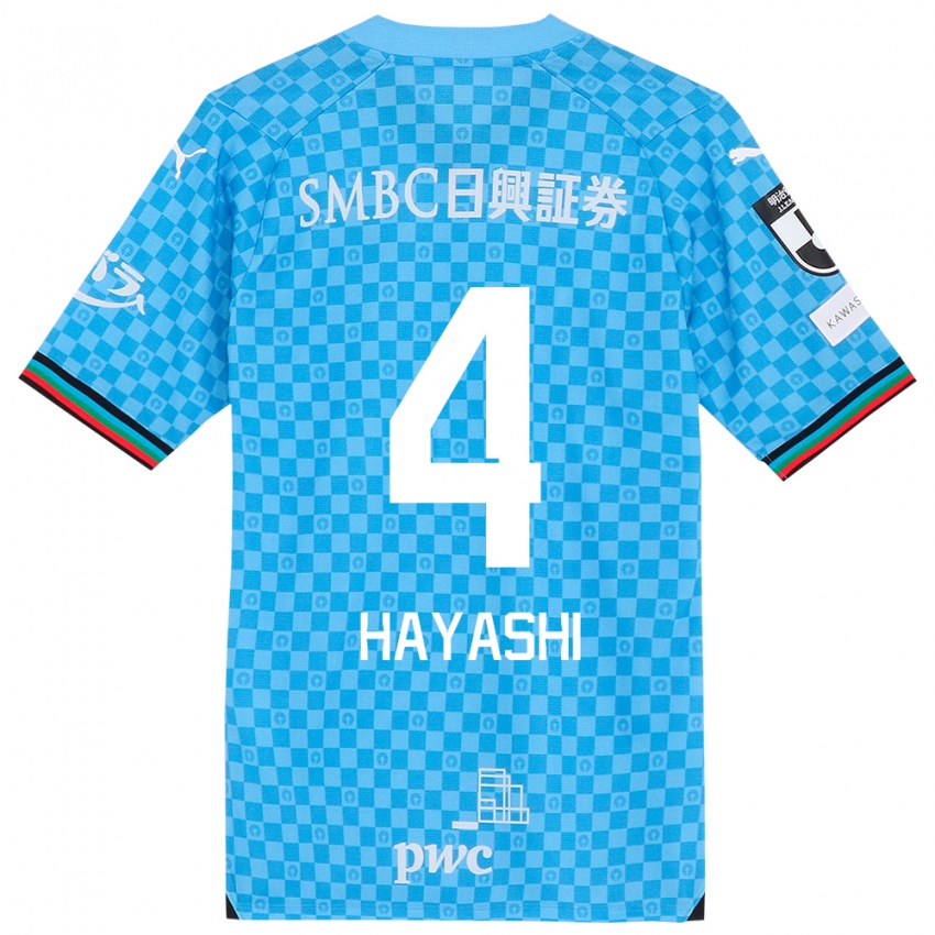 Kinder Shunsuke Hayashi #4 Azurblau Heimtrikot Trikot 2024/25 T-Shirt Österreich