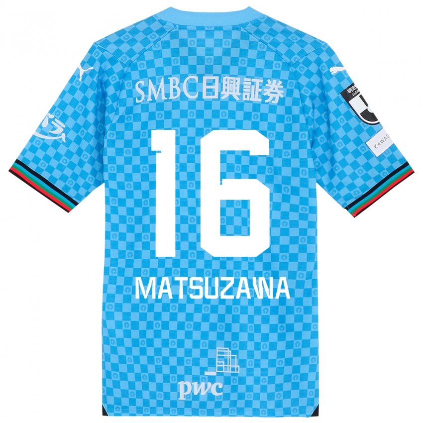 Kinder Naoto Matsuzawa #16 Azurblau Heimtrikot Trikot 2024/25 T-Shirt Österreich