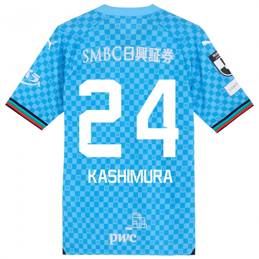 Kinder Ryota Kashimura #24 Azurblau Heimtrikot Trikot 2024/25 T-Shirt Österreich