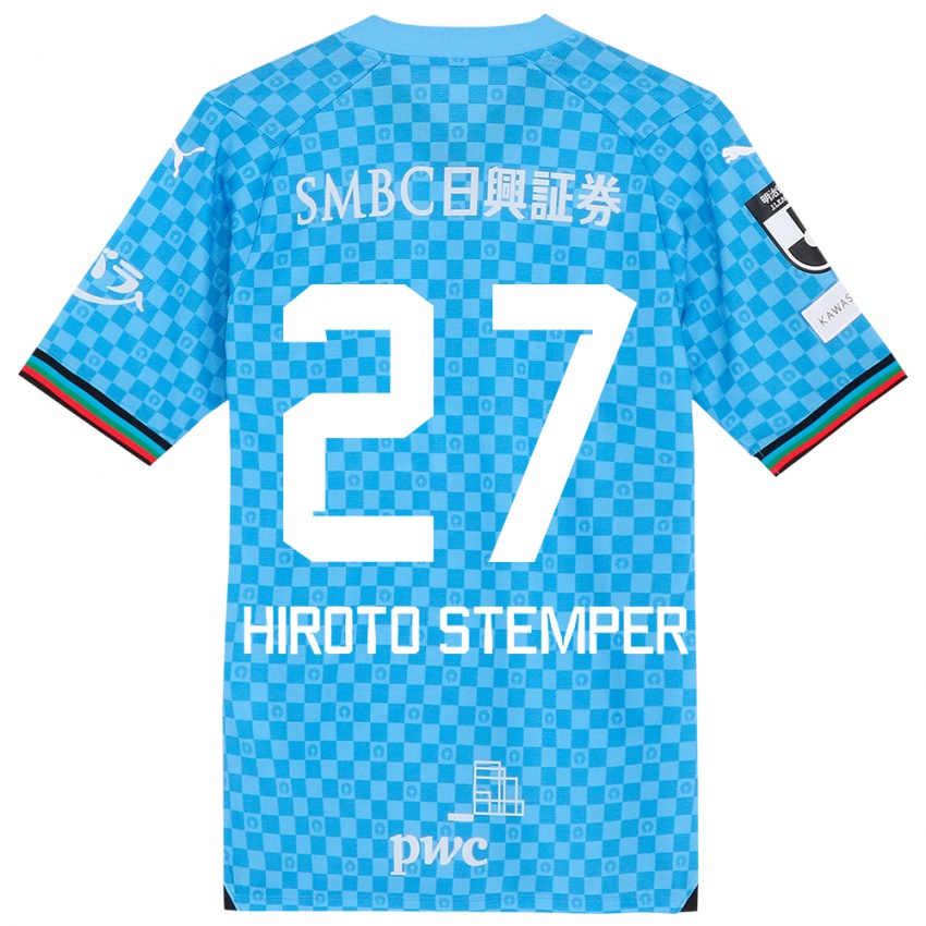 Kinder Luka Hiroto Stemper #27 Azurblau Heimtrikot Trikot 2024/25 T-Shirt Österreich