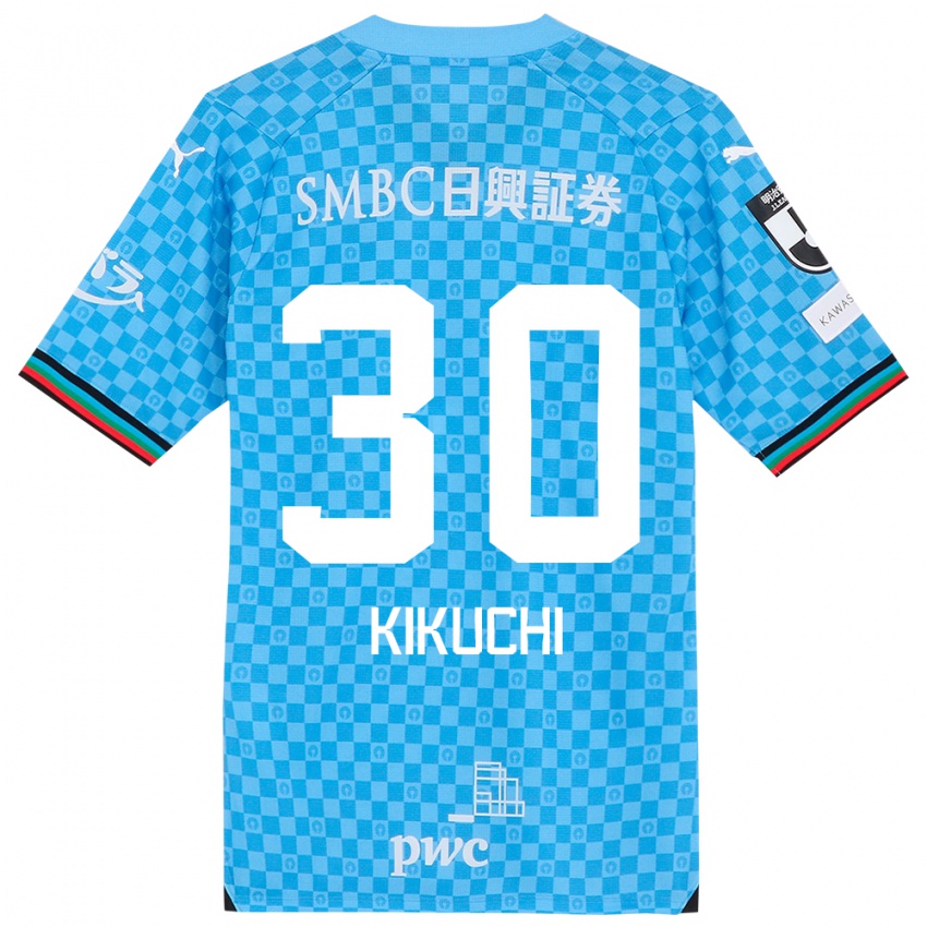 Kinder Kyo Kikuchi #30 Azurblau Heimtrikot Trikot 2024/25 T-Shirt Österreich