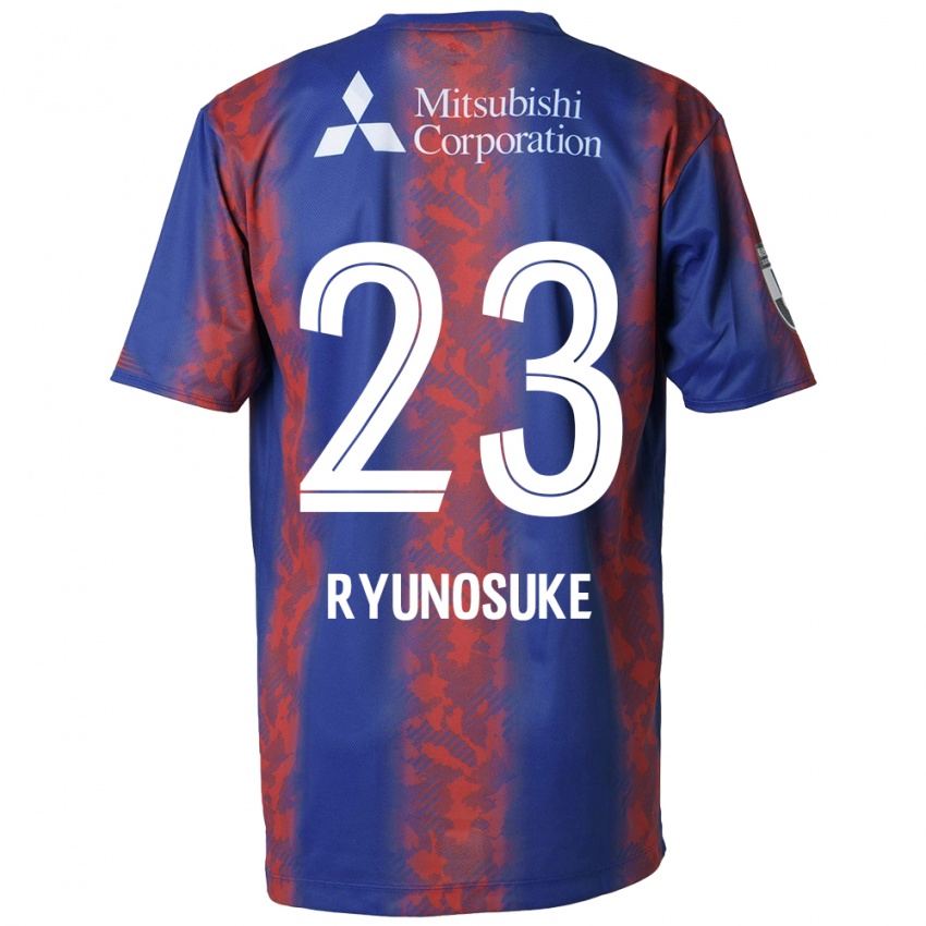 Kinder Ryunosuke Sato #23 Blau Rot Heimtrikot Trikot 2024/25 T-Shirt Österreich