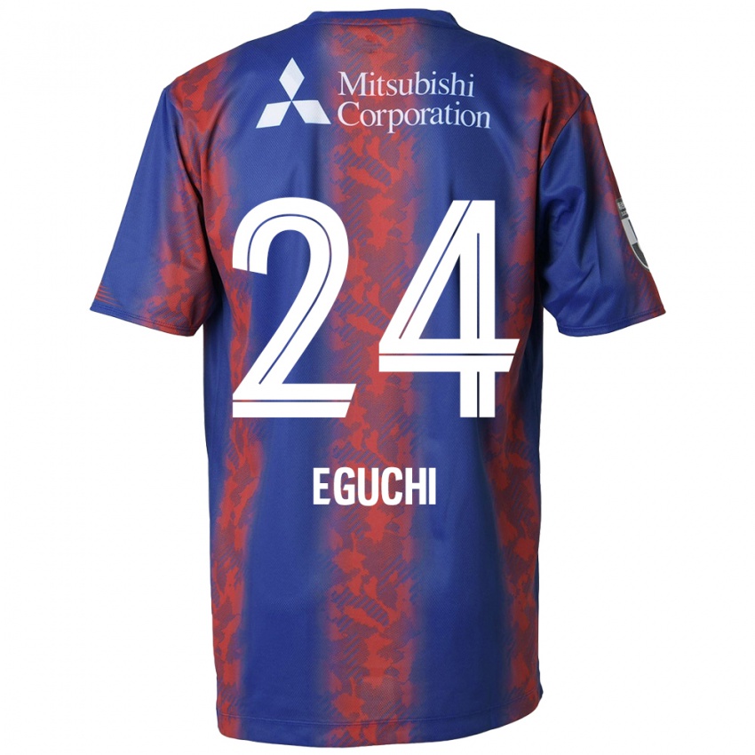 Kinder Kaito Eguchi #24 Blau Rot Heimtrikot Trikot 2024/25 T-Shirt Österreich