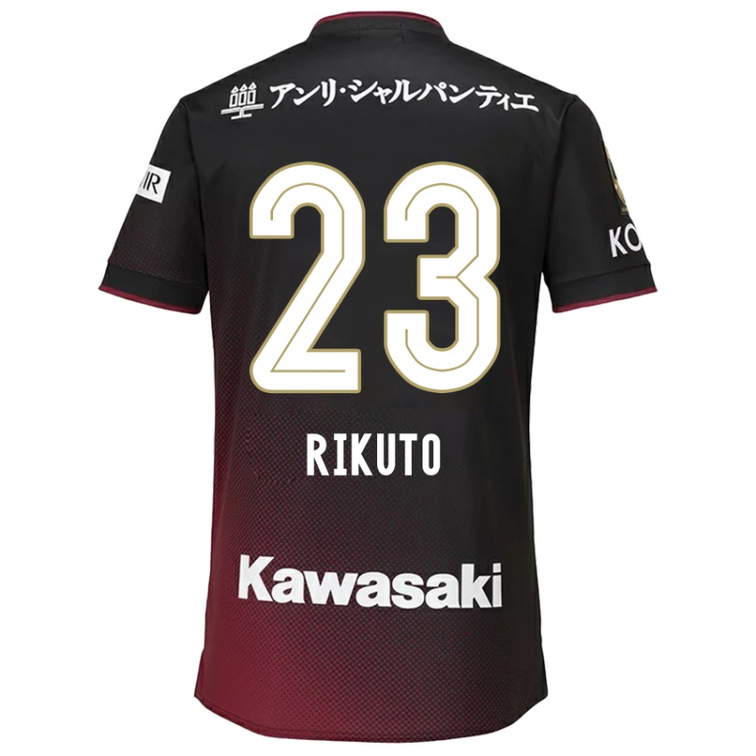 Kinder Rikuto Hirose #23 Schwarz Rot Heimtrikot Trikot 2024/25 T-Shirt Österreich