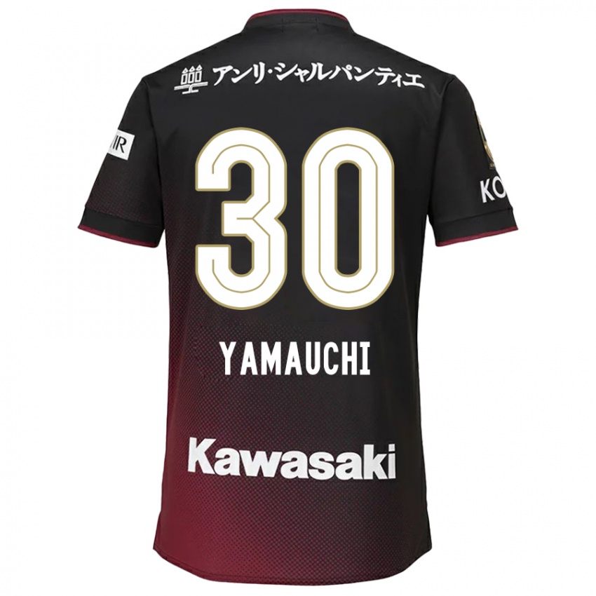 Kinder Kakeru Yamauchi #30 Schwarz Rot Heimtrikot Trikot 2024/25 T-Shirt Österreich