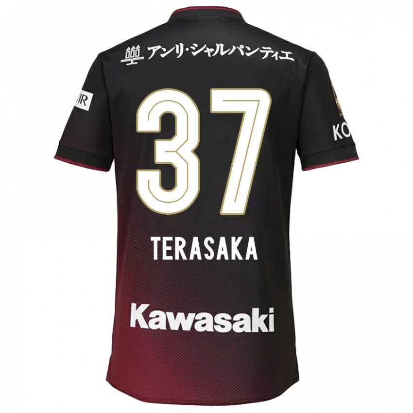 Kinder Shogo Terasaka #37 Schwarz Rot Heimtrikot Trikot 2024/25 T-Shirt Österreich