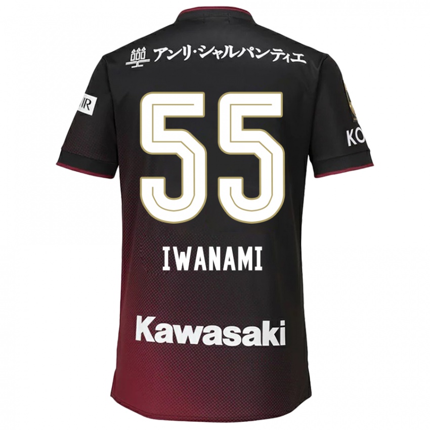 Kinder Takuya Iwanami #55 Schwarz Rot Heimtrikot Trikot 2024/25 T-Shirt Österreich