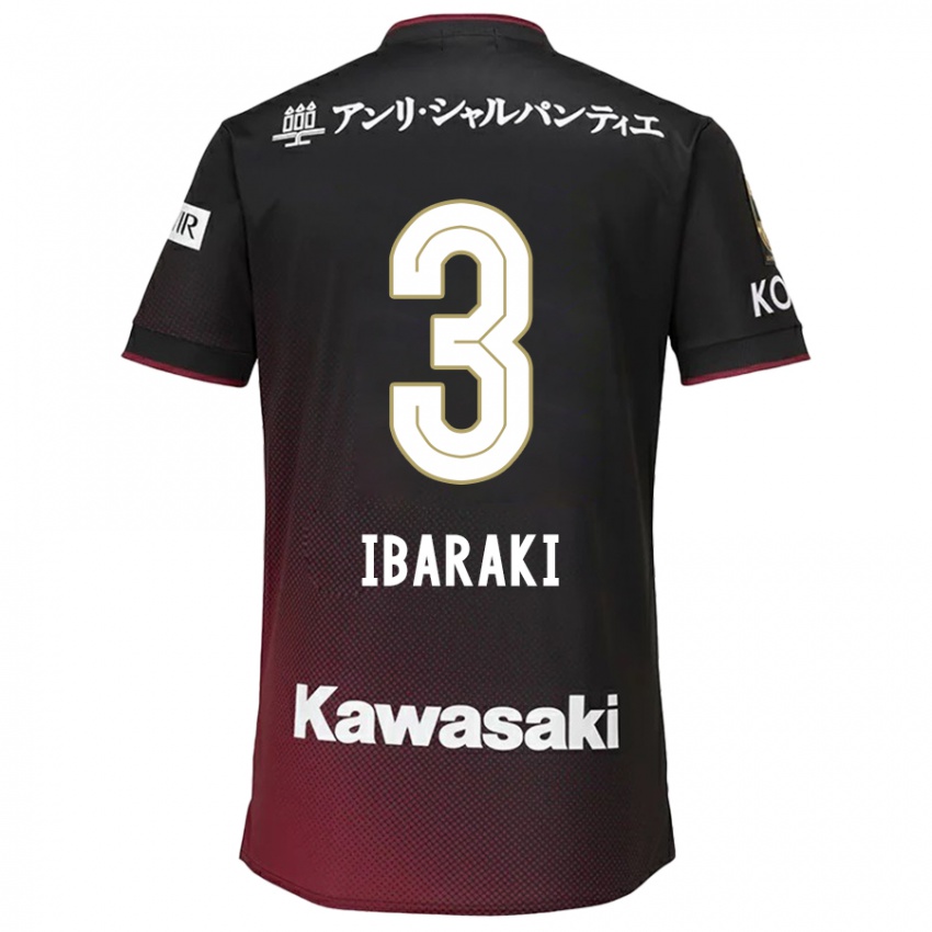 Kinder Riku Ibaraki #3 Schwarz Rot Heimtrikot Trikot 2024/25 T-Shirt Österreich