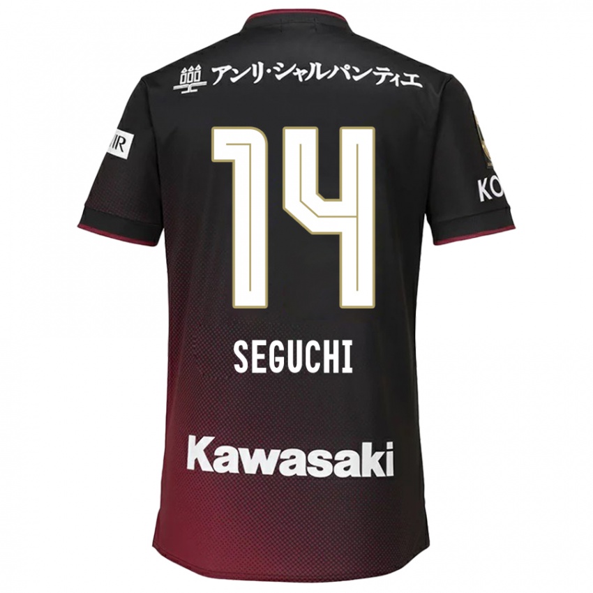 Kinder Taiga Seguchi #14 Schwarz Rot Heimtrikot Trikot 2024/25 T-Shirt Österreich