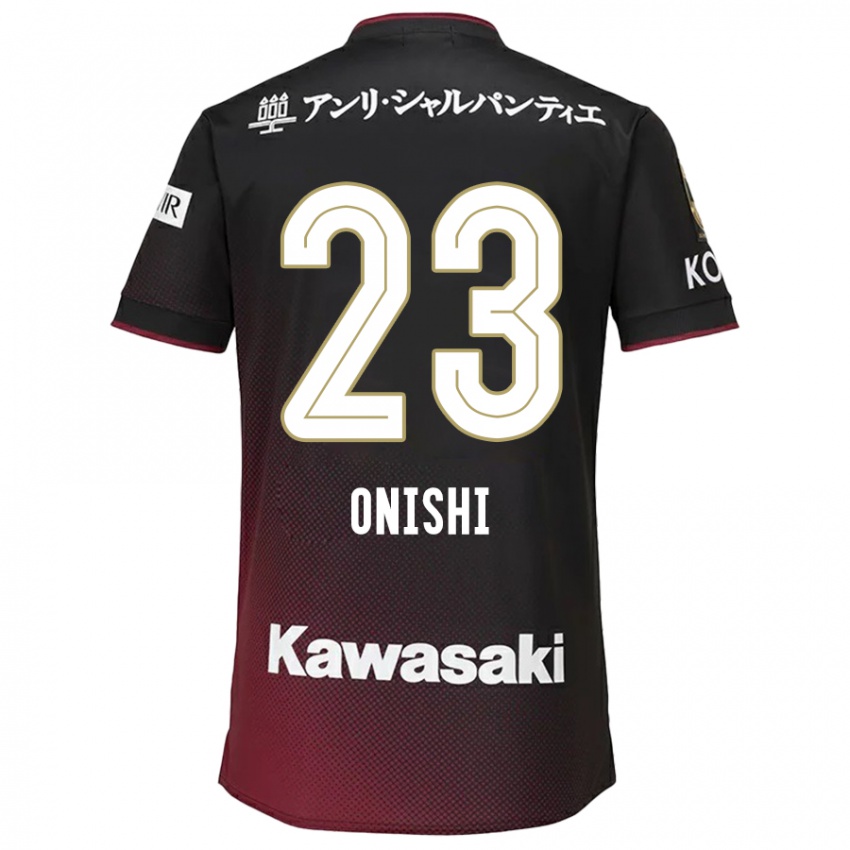 Kinder Sota Onishi #23 Schwarz Rot Heimtrikot Trikot 2024/25 T-Shirt Österreich