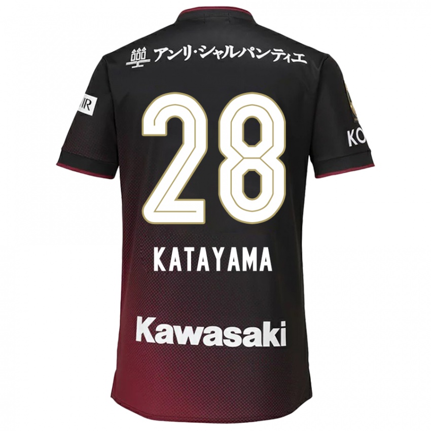 Kinder Kota Katayama #28 Schwarz Rot Heimtrikot Trikot 2024/25 T-Shirt Österreich