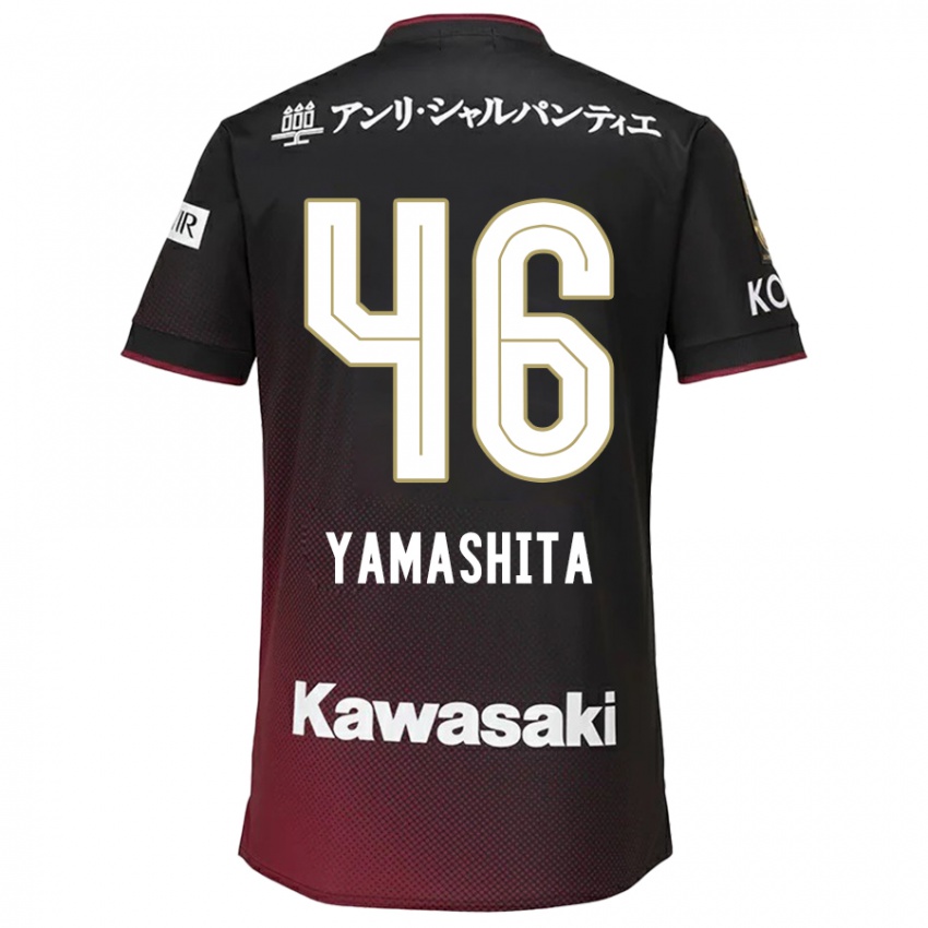 Kinder Hiroto Yamashita #46 Schwarz Rot Heimtrikot Trikot 2024/25 T-Shirt Österreich