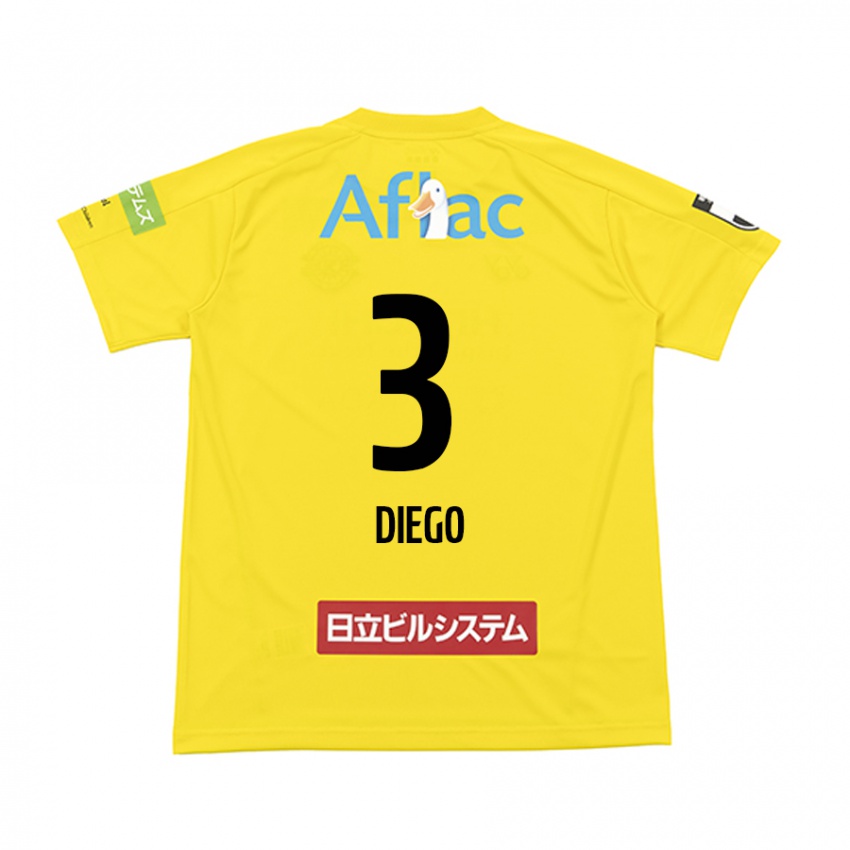 Kinder Diego #3 Gelb Schwarz Heimtrikot Trikot 2024/25 T-Shirt Österreich