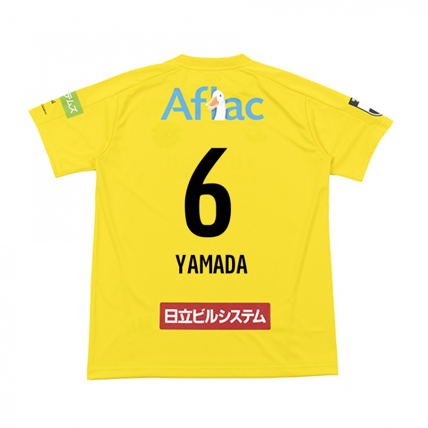 Kinder Yuto Yamada #6 Gelb Schwarz Heimtrikot Trikot 2024/25 T-Shirt Österreich