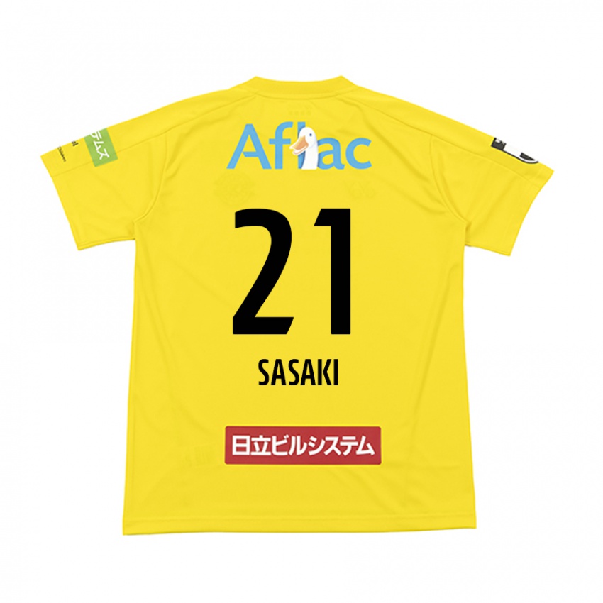 Kinder Masato Sasaki #21 Gelb Schwarz Heimtrikot Trikot 2024/25 T-Shirt Österreich