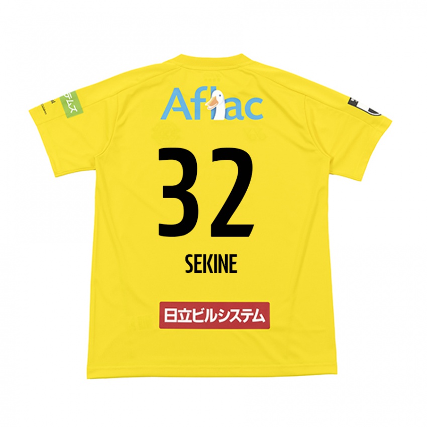 Kinder Hiroki Sekine #32 Gelb Schwarz Heimtrikot Trikot 2024/25 T-Shirt Österreich