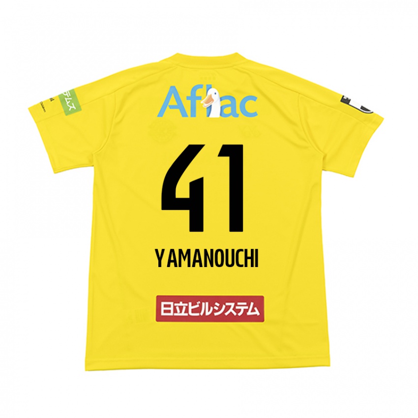 Kinder Yusei Yamanouchi #41 Gelb Schwarz Heimtrikot Trikot 2024/25 T-Shirt Österreich