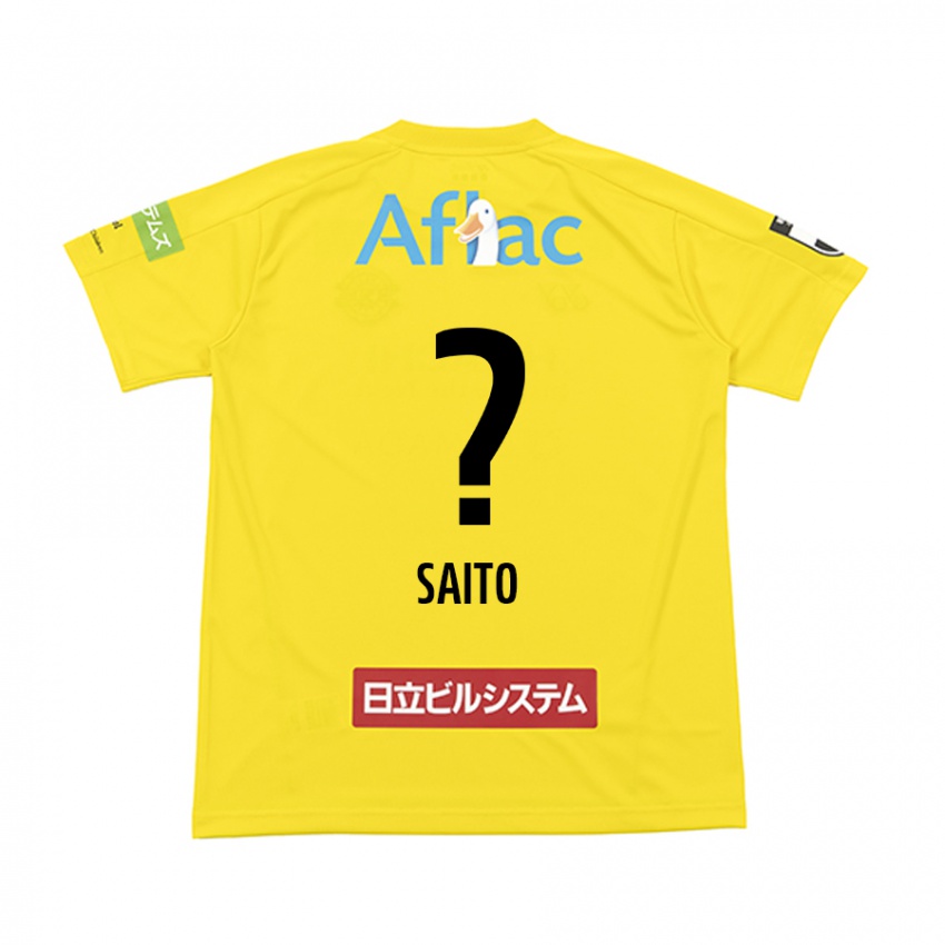 Kinder Hikaru Saito #0 Gelb Schwarz Heimtrikot Trikot 2024/25 T-Shirt Österreich