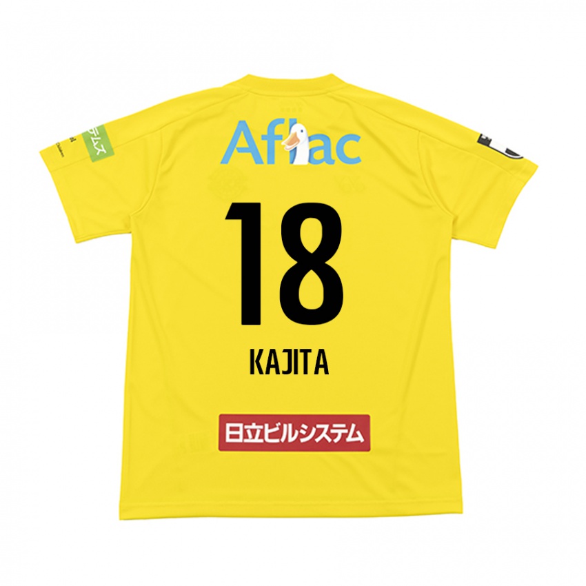 Kinder Kento Kajita #18 Gelb Schwarz Heimtrikot Trikot 2024/25 T-Shirt Österreich