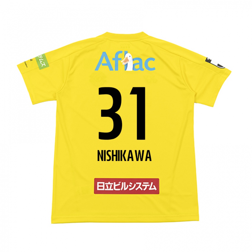 Kinder Genki Nishikawa #31 Gelb Schwarz Heimtrikot Trikot 2024/25 T-Shirt Österreich