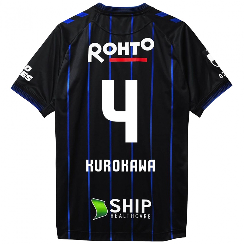 Kinder Keisuke Kurokawa #4 Schwarz Blau Heimtrikot Trikot 2024/25 T-Shirt Österreich