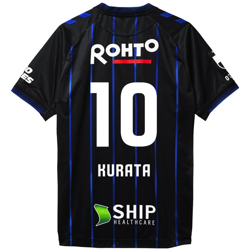 Kinder Shu Kurata #10 Schwarz Blau Heimtrikot Trikot 2024/25 T-Shirt Österreich