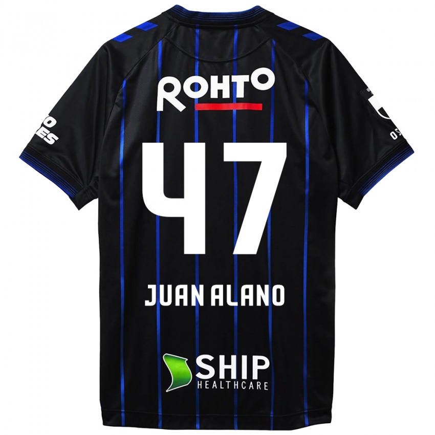 Kinder Juan Alano #47 Schwarz Blau Heimtrikot Trikot 2024/25 T-Shirt Österreich